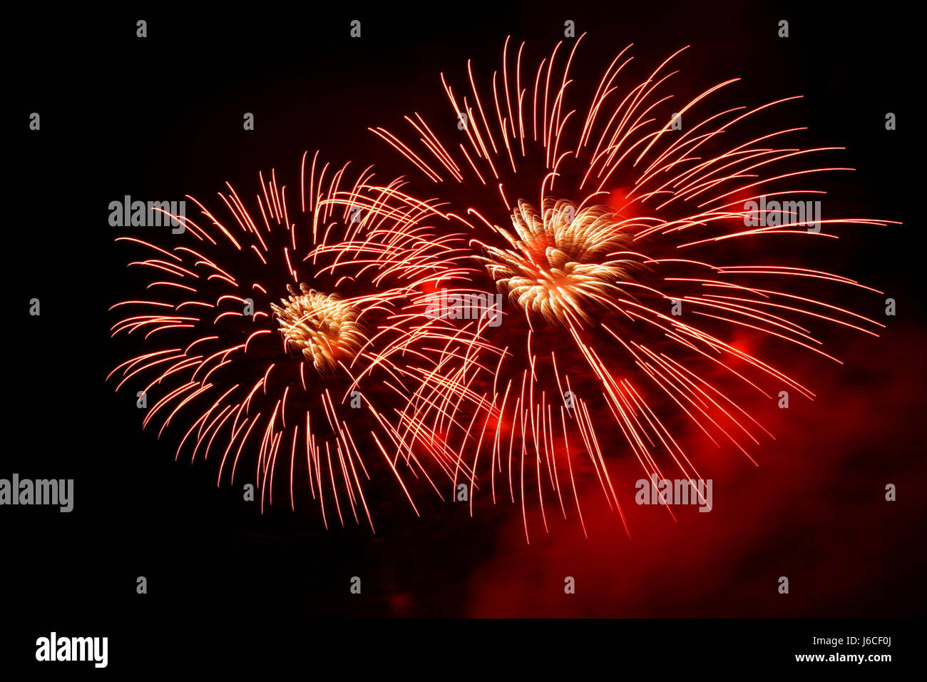 Celebrazione festa capodanno silvester anno nuovo razzo petardo Foto Stock