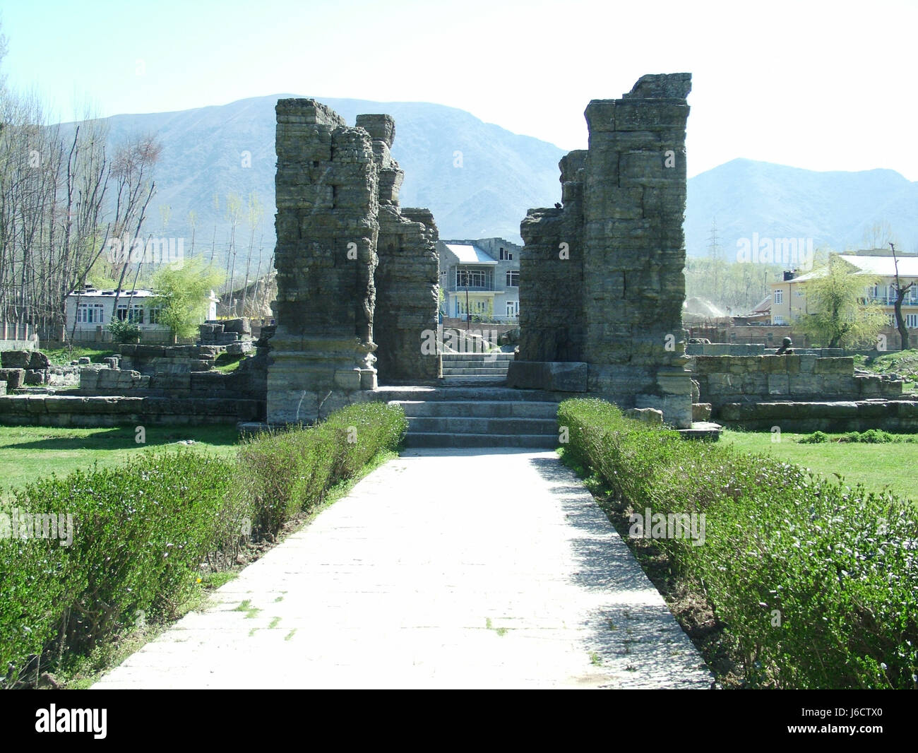 Martand Sun Temple, territorio sindacale del Kashmir, Surya (la divinità solare capo in Induismo) e costruito durante l'VIII secolo d.C. (© Saji Maramon) Foto Stock
