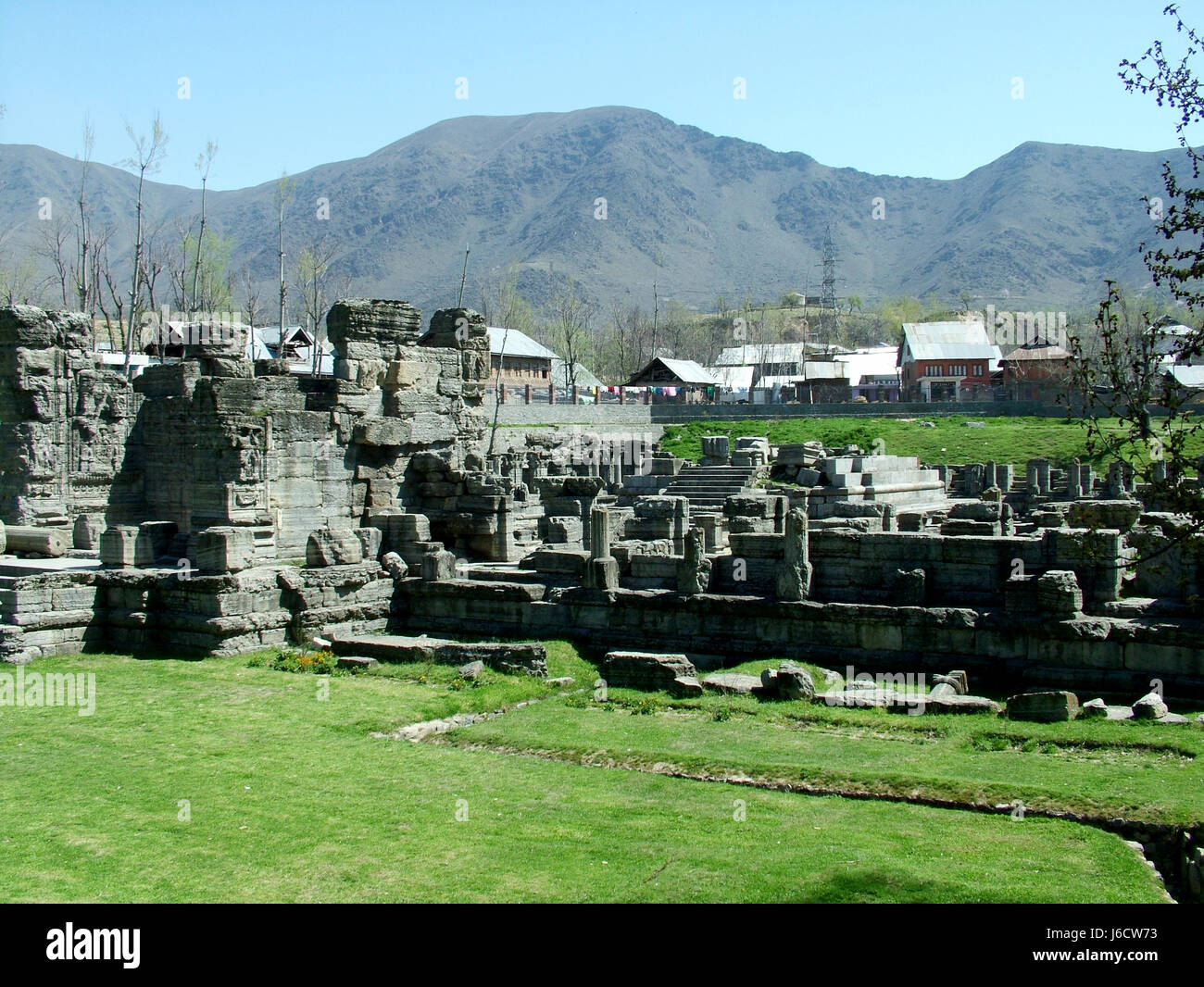 Martand Sun Temple, territorio sindacale del Kashmir, Surya (la divinità solare capo in Induismo) e costruito durante l'VIII secolo d.C. (© Saji Maramon) Foto Stock