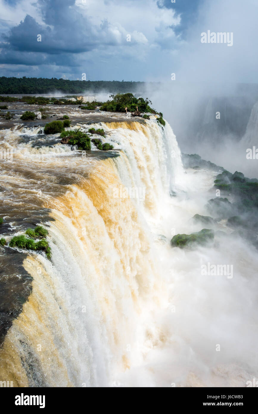 Iguazu Falls National Park. cascate tropicali e il paesaggio della foresta pluviale Foto Stock