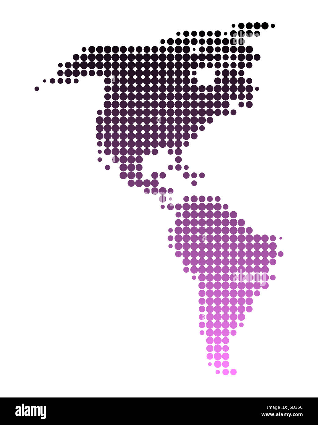 Mappa di america Foto Stock