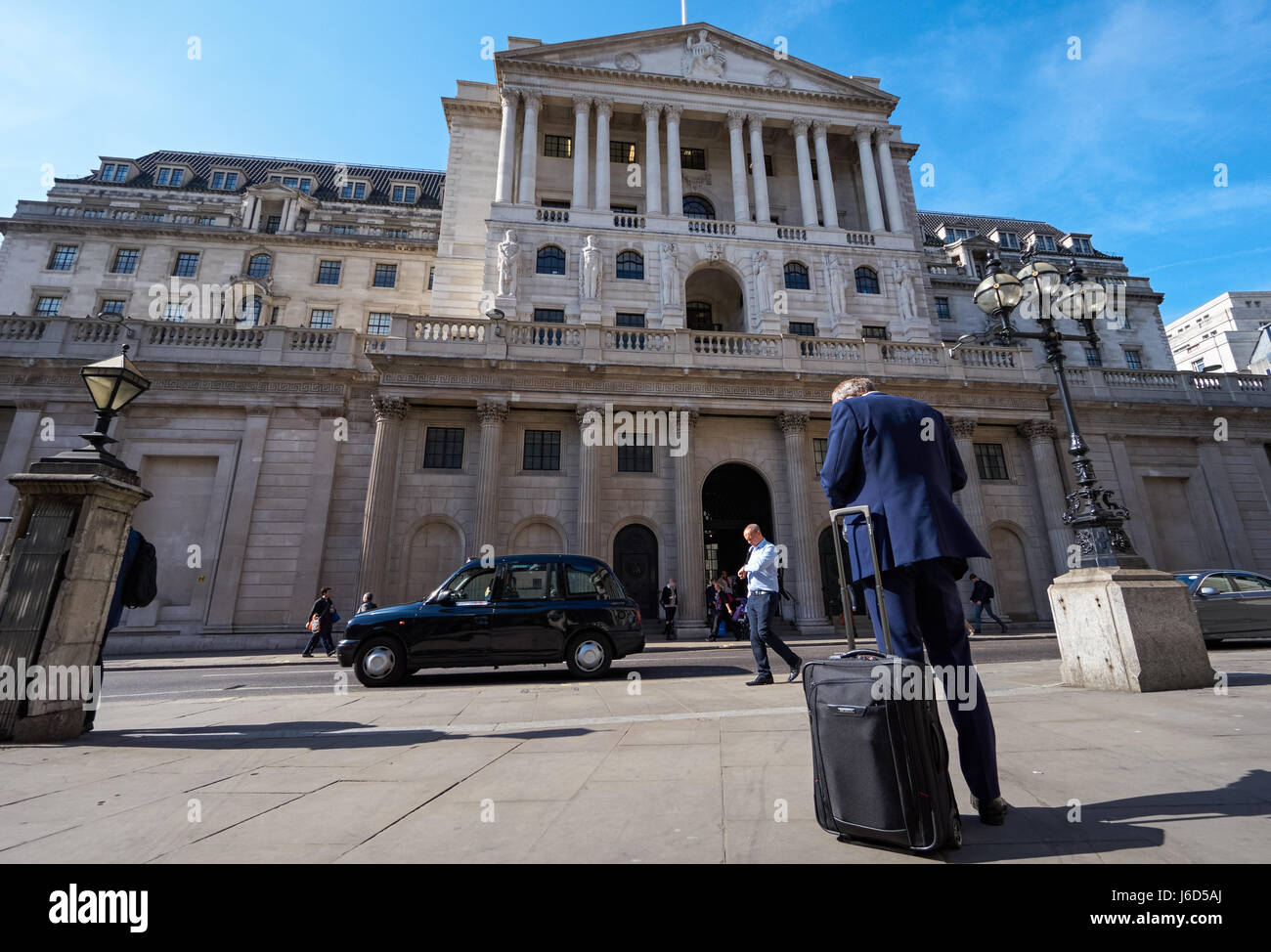 Banca di Inghilterra su Threadneedle Street a Londra, Inghilterra, Regno Unito, Gran Bretagna Foto Stock