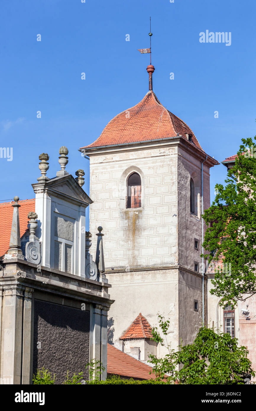 Castello barocco di Libochovice, Boemia settentrionale, Repubblica Ceca, Europa Foto Stock