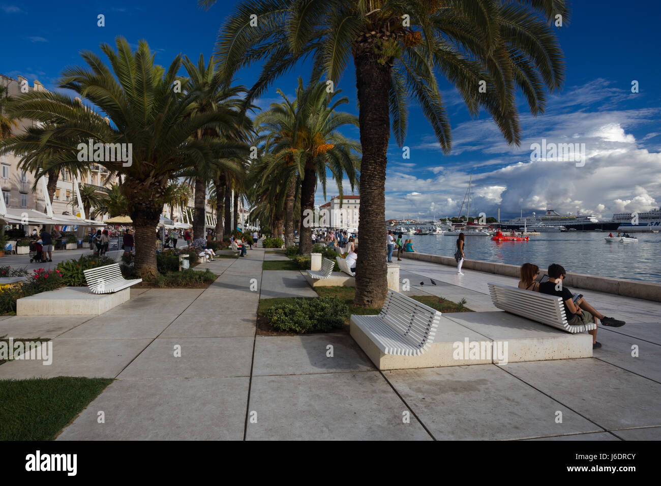 Passeggiata nella citta di Spalato, Dalmazia, Croazia Foto Stock