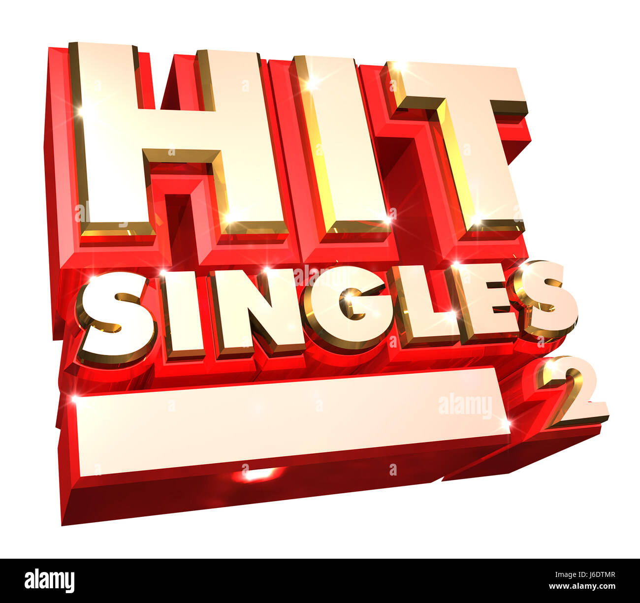 3d hit single logo Foto Stock