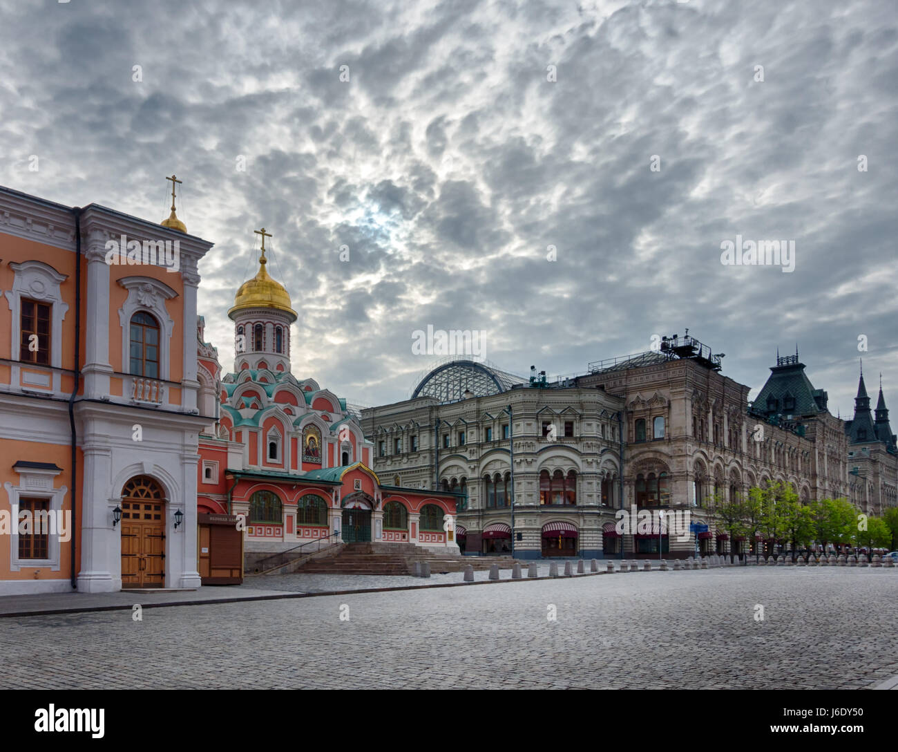 La Piazza Rossa nel moody mattina - Moscow, Russia Foto Stock