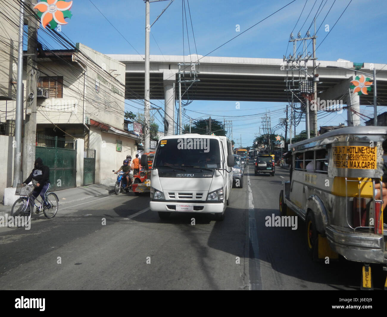 07500 Caloocan città strade Barangays Luzon Expressway Punti di Riferimento 15 Foto Stock