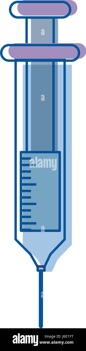Ospedale di siringa strumento per eseguire il test Illustrazione Vettoriale
