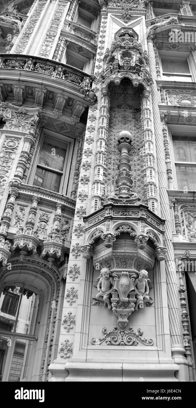 Architettura romantica a New York City Foto Stock