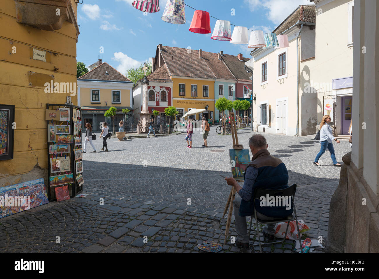 Ungheria. Szentendre. Piazza Principale Foto Stock