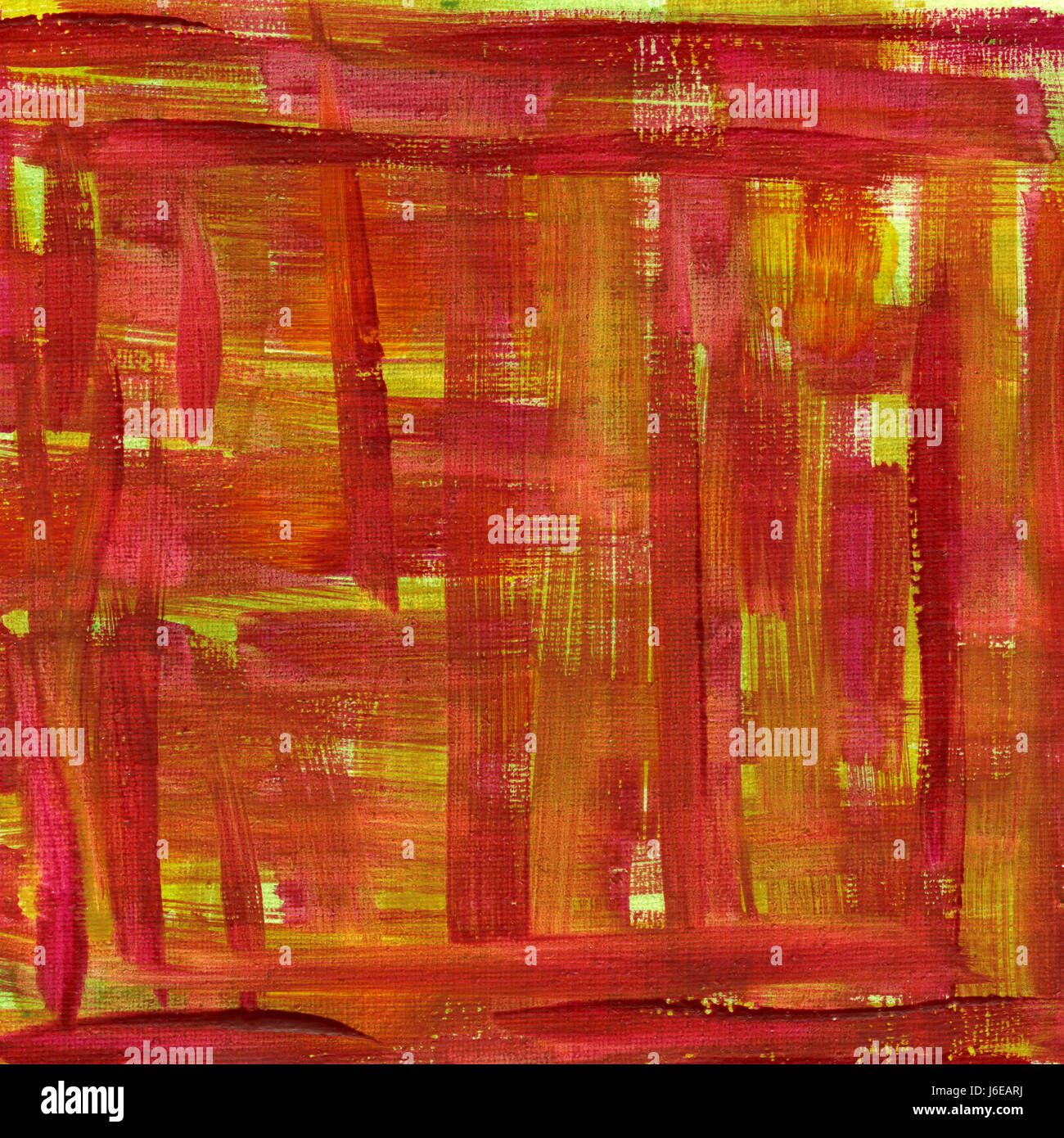 Tela di arte sfondo rosso sfondo arte tessile ruvida modello verniciato tela Foto Stock