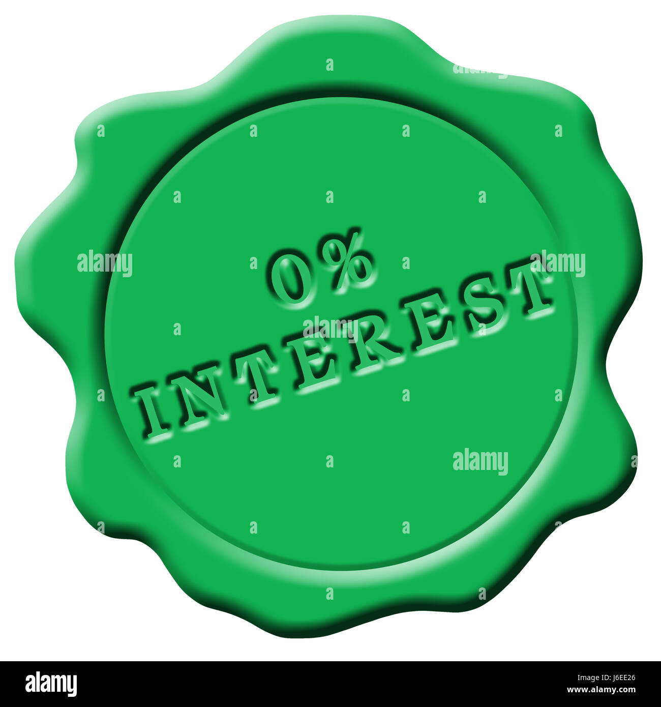 Guarnizione cera 0 percento di interesse Foto Stock