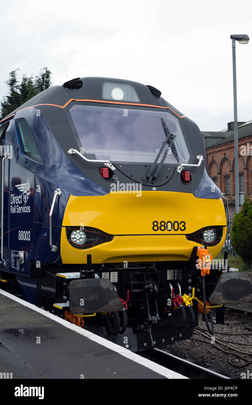 Classe 88 elettro-locomotiva diesel n. 88003 'GENESIS' a Severn Valley Railway, Kidderminster, Regno Unito Foto Stock