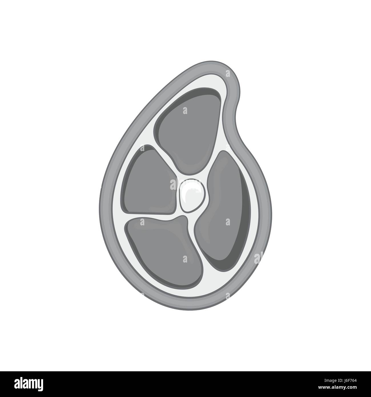 Proteina di carne alimentare icona, nero stile monocromatico Illustrazione Vettoriale