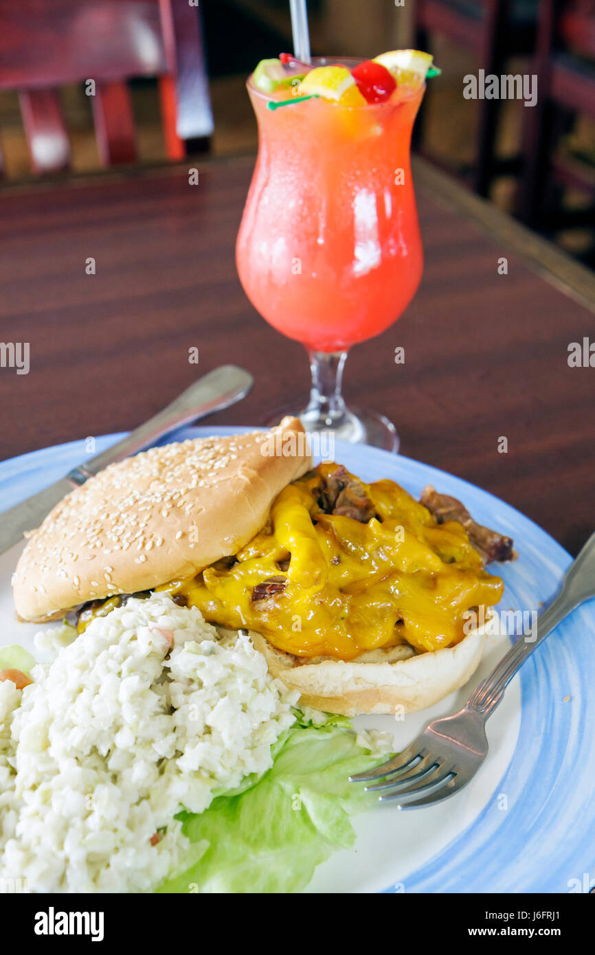 Wisconsin Kenosha County, Kenosha, Simmons Island, Bluefish, ristorante ristoranti, cibo, caffè, Kenosha Yacht Club, barbeque tirato, barbecue, maiale san Foto Stock