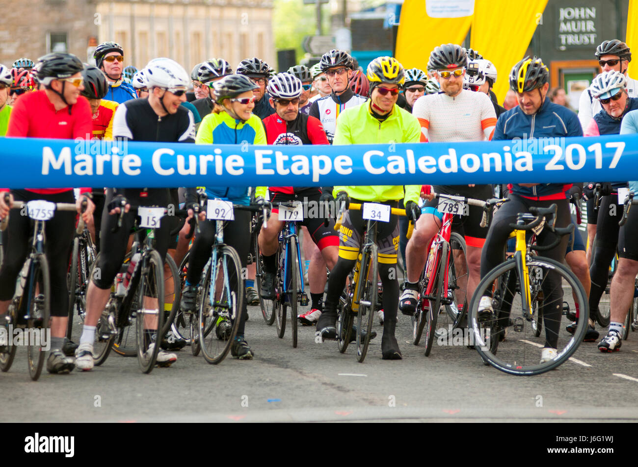 Pitlochry, Perthshire, Scotland, Regno Unito. 21 Maggio, 2017. I ciclisti che partecipano nel 2017 Etape Caledonia &COPY; Credito: Cameron Cormack/Alamy Live News Foto Stock