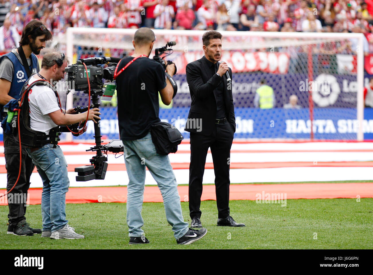 Diego Pablo Simeone allenatore di Atletico de Madrid La Liga tra Atlético de Madrid vs Athletic Club Bilbao al Vicente Calderón Stadium in Madrid, Spagna, 21 maggio 2017 . Foto Stock