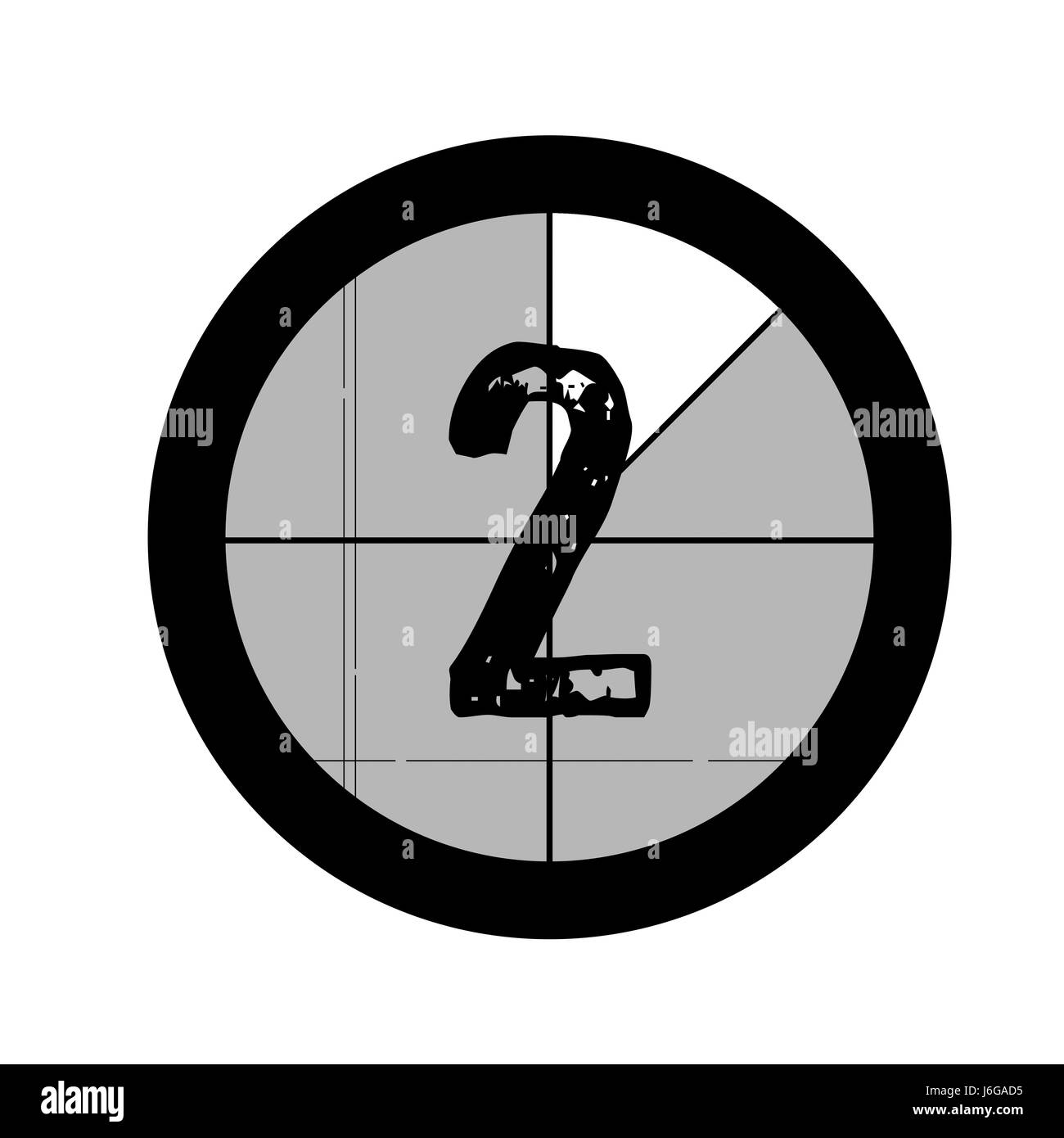 Isolato numero illustrazione arte fotocamera foto illustrazione dello schermo clip di conteggio Foto Stock