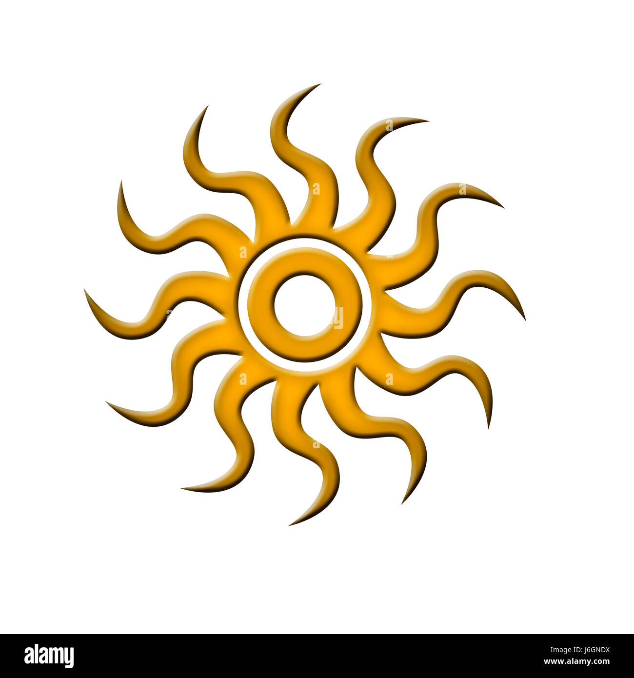 Estate summerly calore caldo pittogramma pittogramma simbolo commercio masterizzare shine Foto Stock