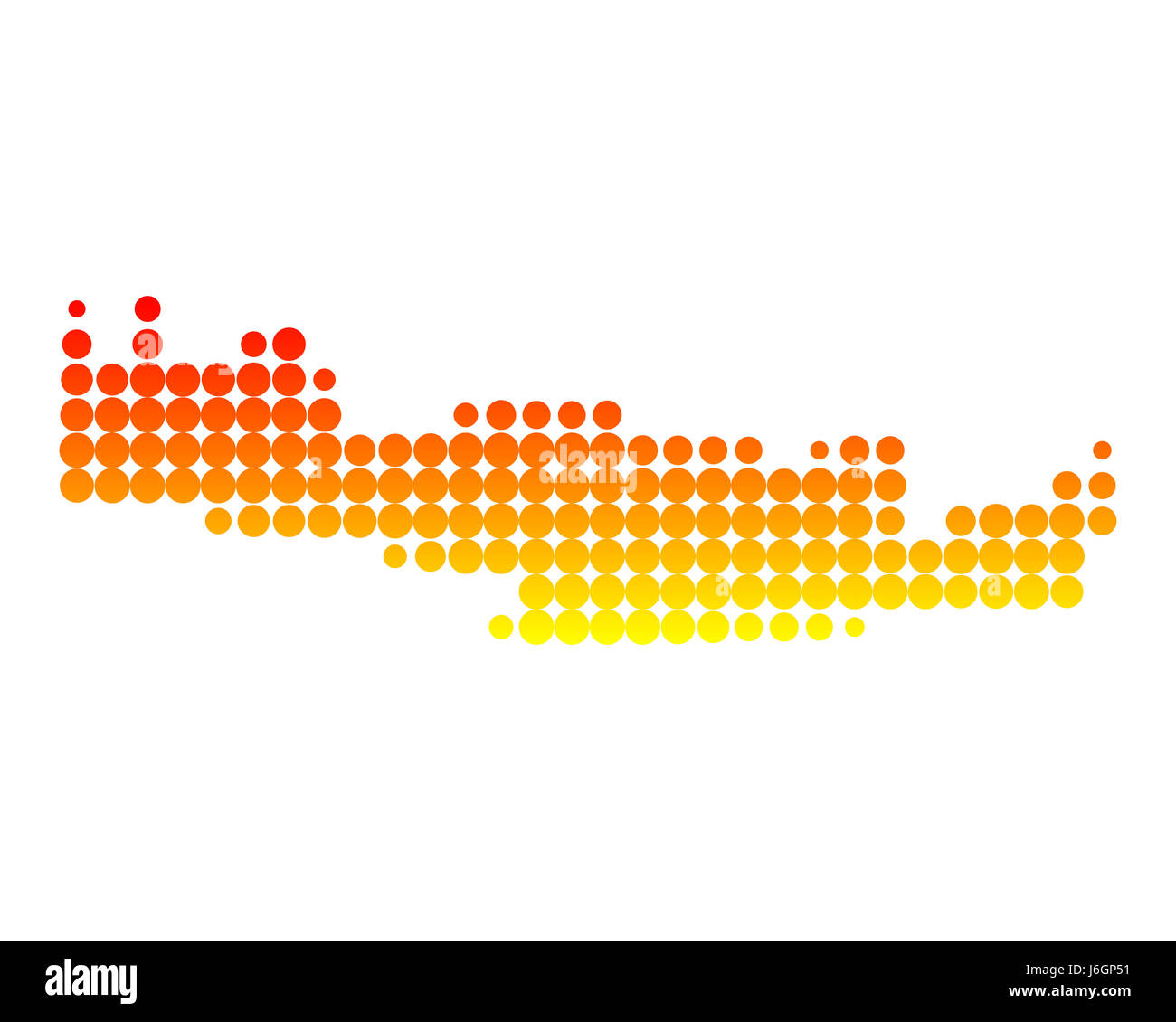 Scheda circle dot orange geografia perfetto completo atlas mappa del mondo mappa Foto Stock