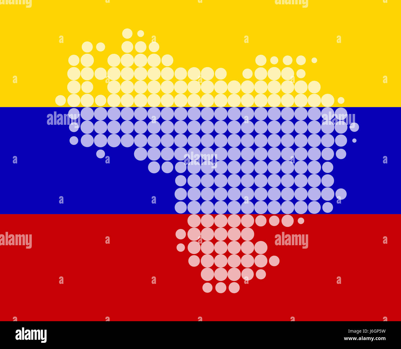 Bandiera america del sud america card venezuela atlas mappa del mondo mappa banner Foto Stock