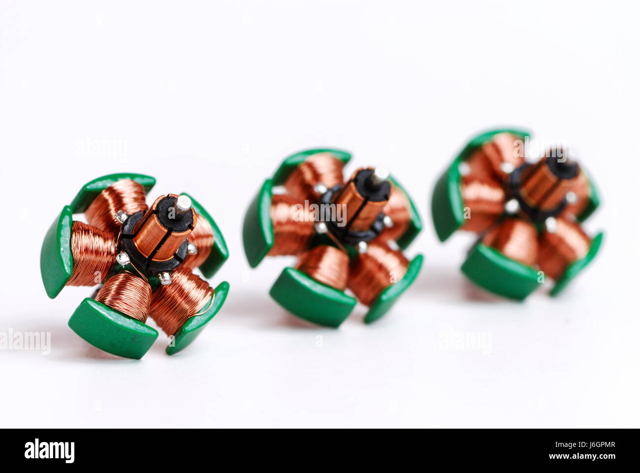 Motore Il motore di trasmissione ad induzione impedenza elettromagnetico oggetto macro di oggetti Foto Stock