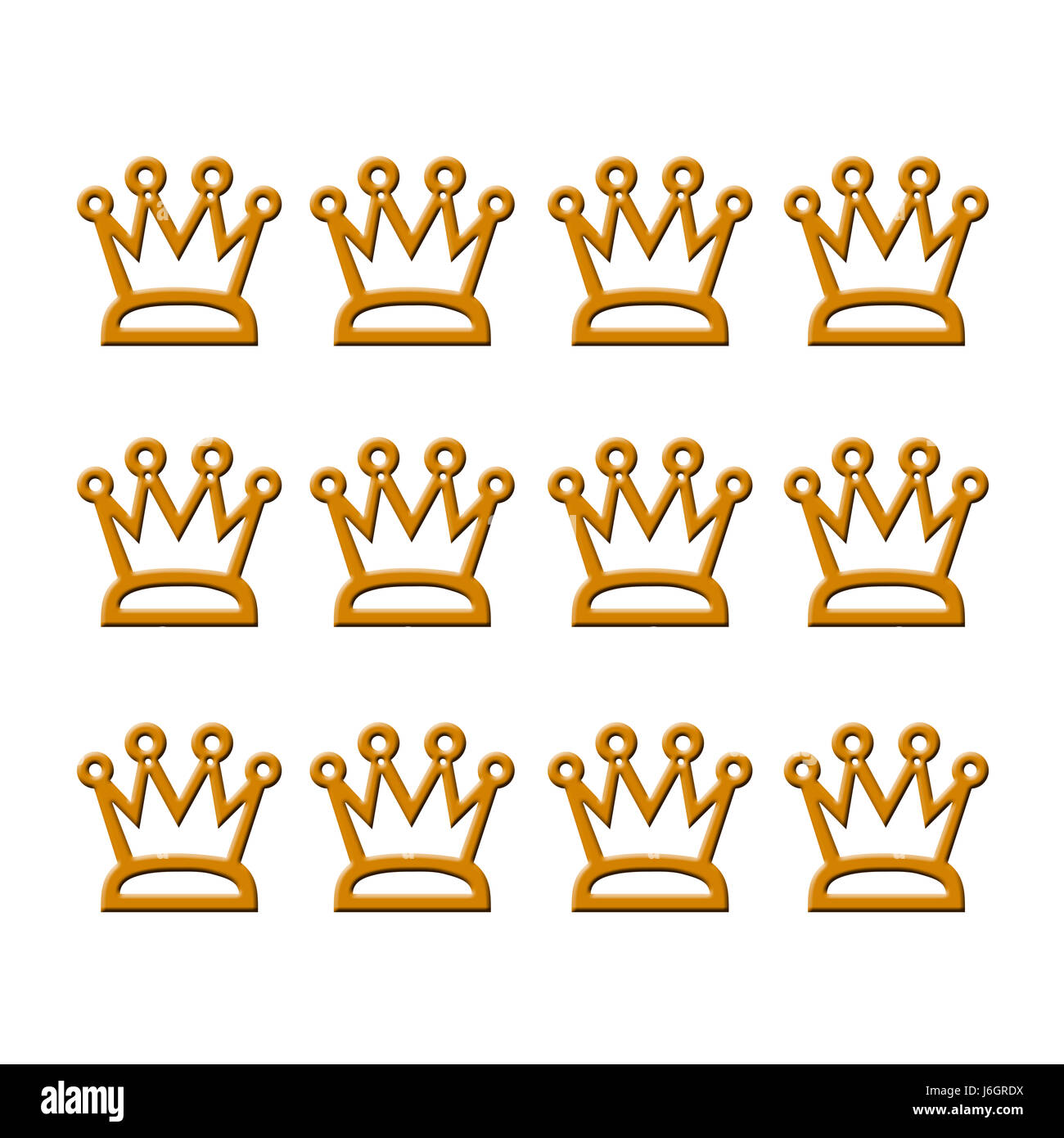 Corona nobile nobiltà incoronazione imperatore re coronated grafico simbolico golden Foto Stock