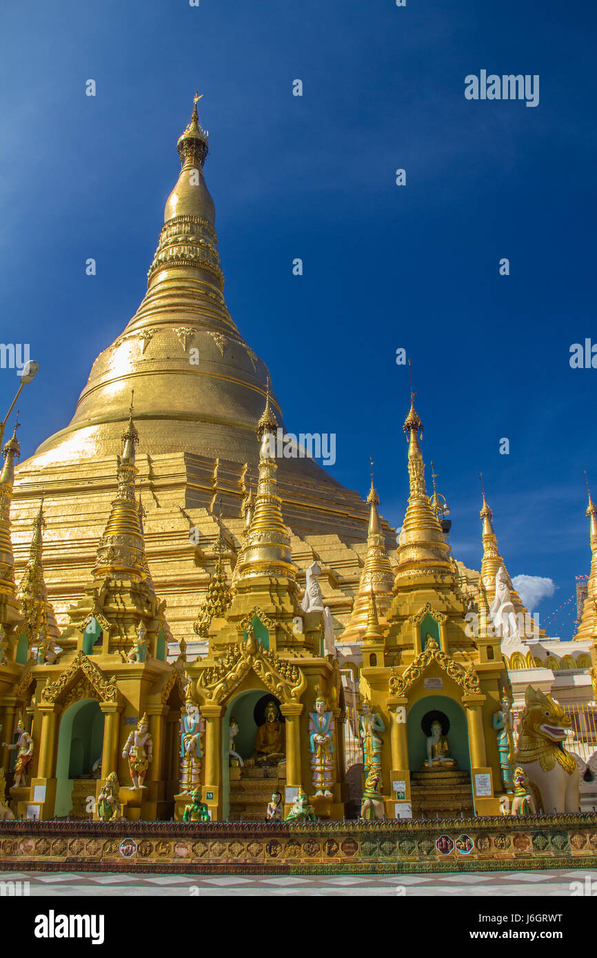 Shwe Dagon pagoda di Yangon Birmania Foto Stock
