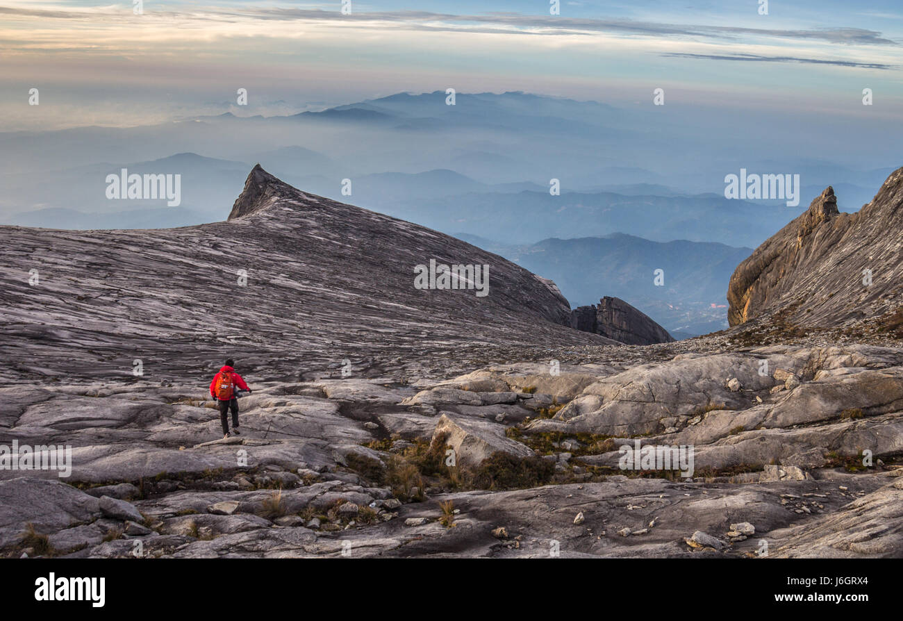 La vetta del Monte Kinabalu in Malaysia Sabah Foto Stock