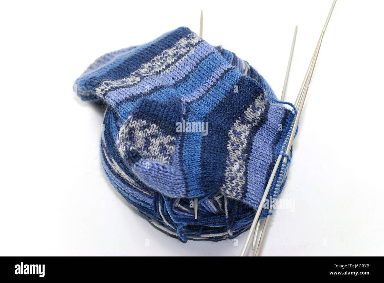 Calze di lana calze artigianale di manufatti a maglia di colore gorgeous colorati Foto Stock
