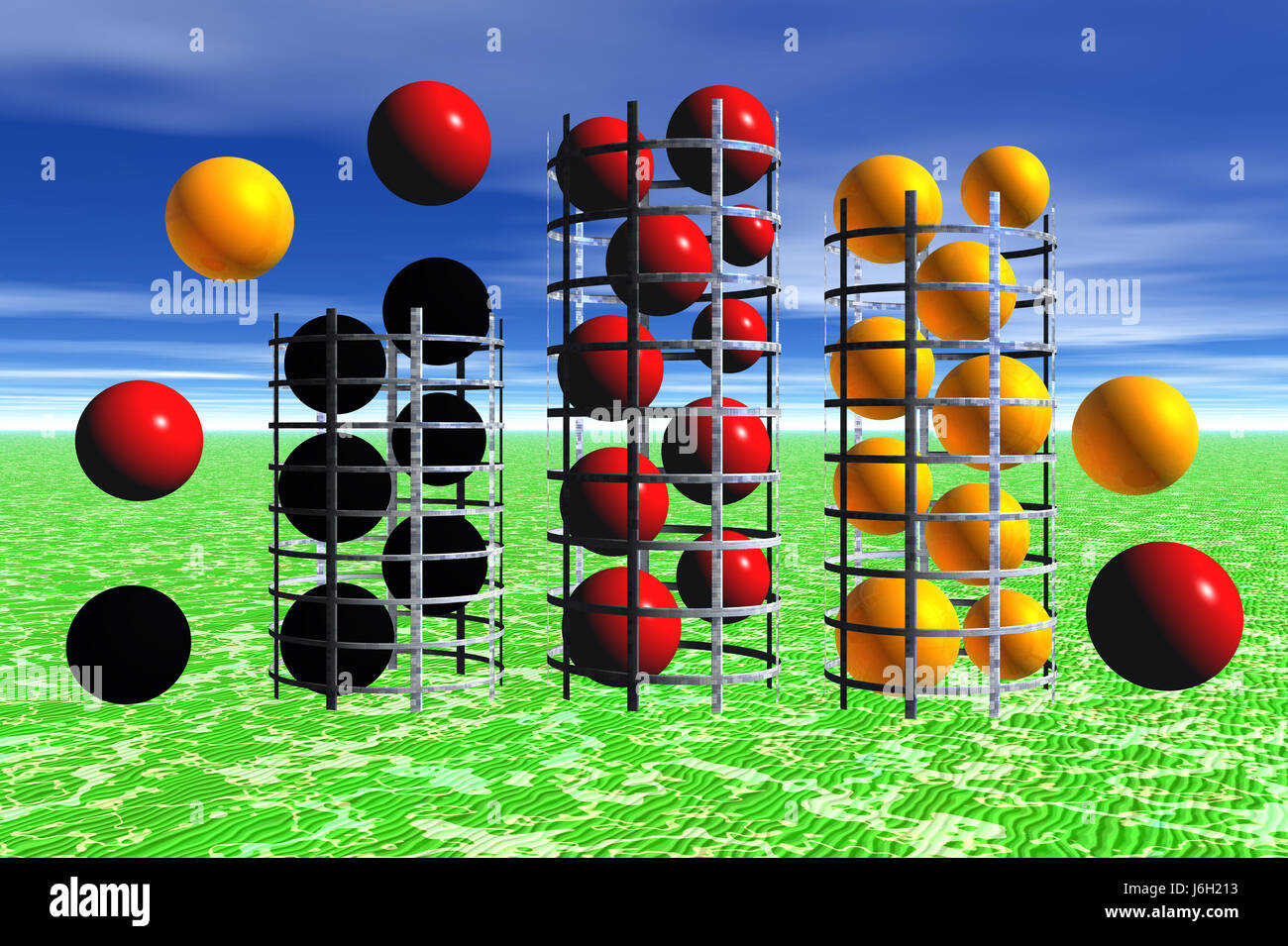 Ball nero swarthy jetblack colore nero intenso sfere palloni da calcio colori colori Foto Stock