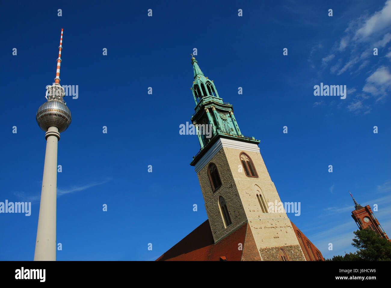Berlino torre della televisione stile di costruzione di architettura in stile architettonico Foto Stock