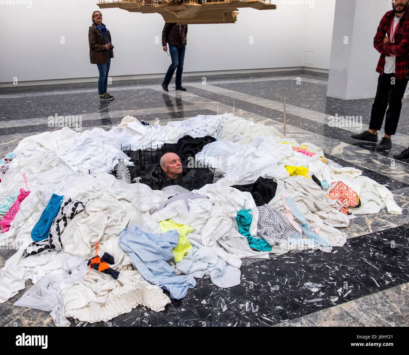 Venezia, Castello,Giardini.57ma Biennale di Venezia 2017,La Biennale di Venezia,,padiglione giapponese, mostra personale,Hiroshima-born artist Takahiro Iwasaki Foto Stock