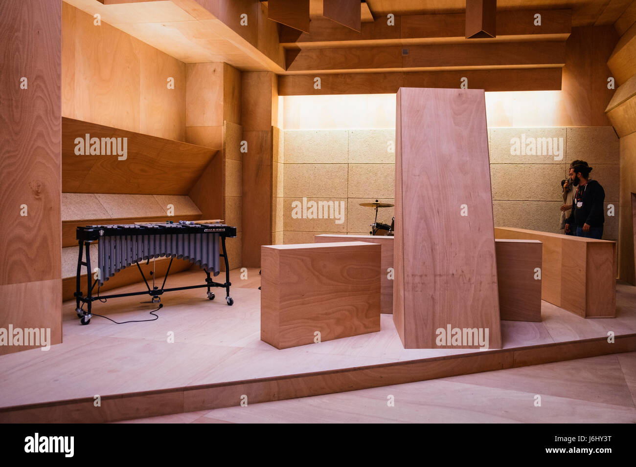 Venezia, Castello,Giardini.57ma Biennale di Venezia 2017,La Biennale di Venezia,Padiglione francese, Xavier Veilhan "Studio Venezia"illustrazione musicale Foto Stock