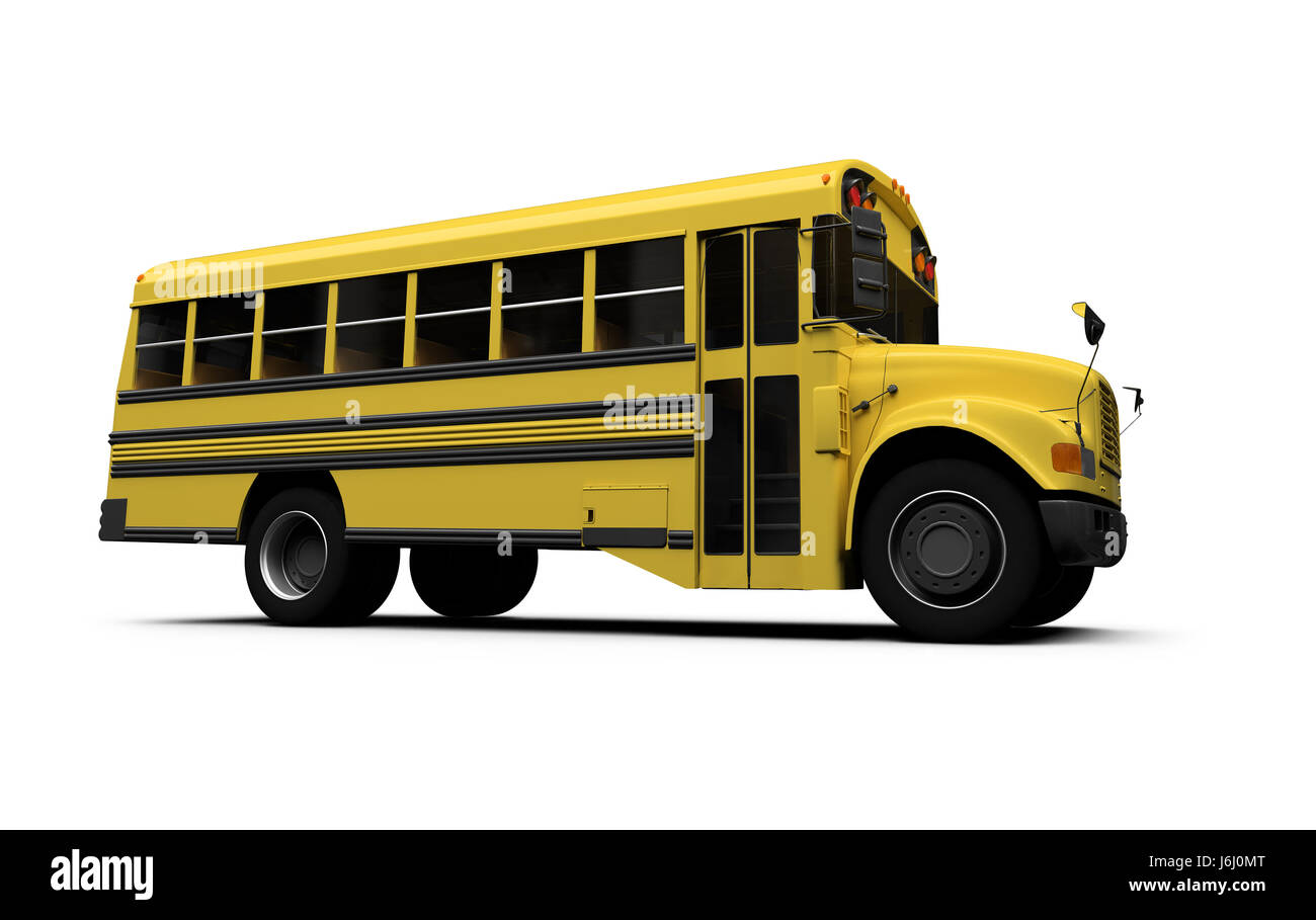 Veicolo isolato mezzi di viaggio autobus autobus omnibus educativo della scuola Foto Stock