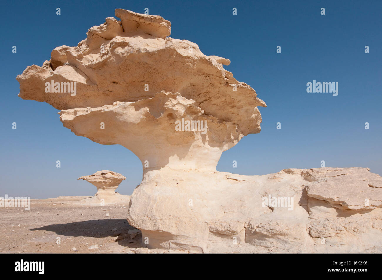 Vasto deserto formazione di scultura di erosione di roccia chalk atto di dio deserto Foto Stock