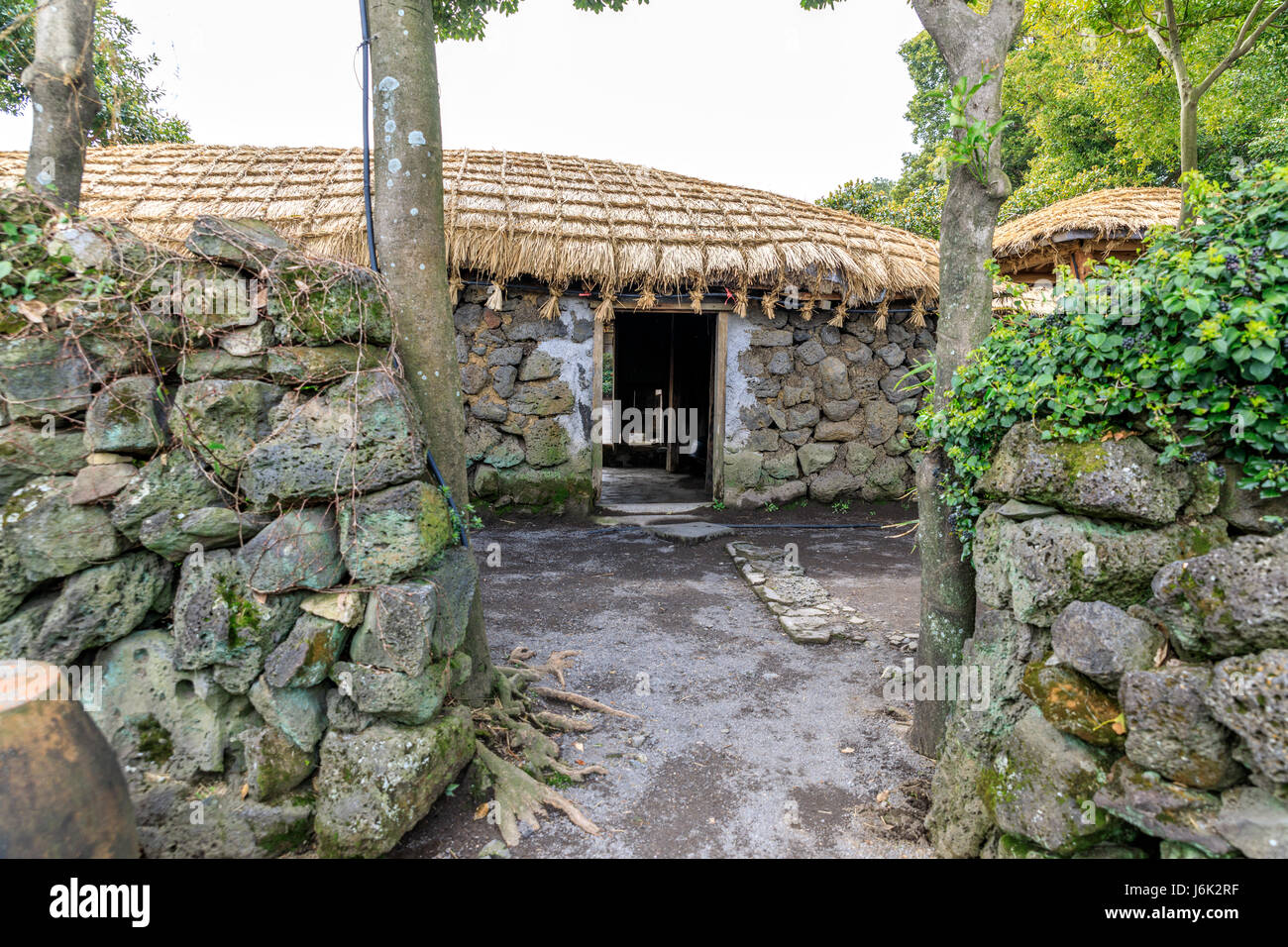 Folk Village è un'isola di Jeju, Corea del Sud Foto Stock