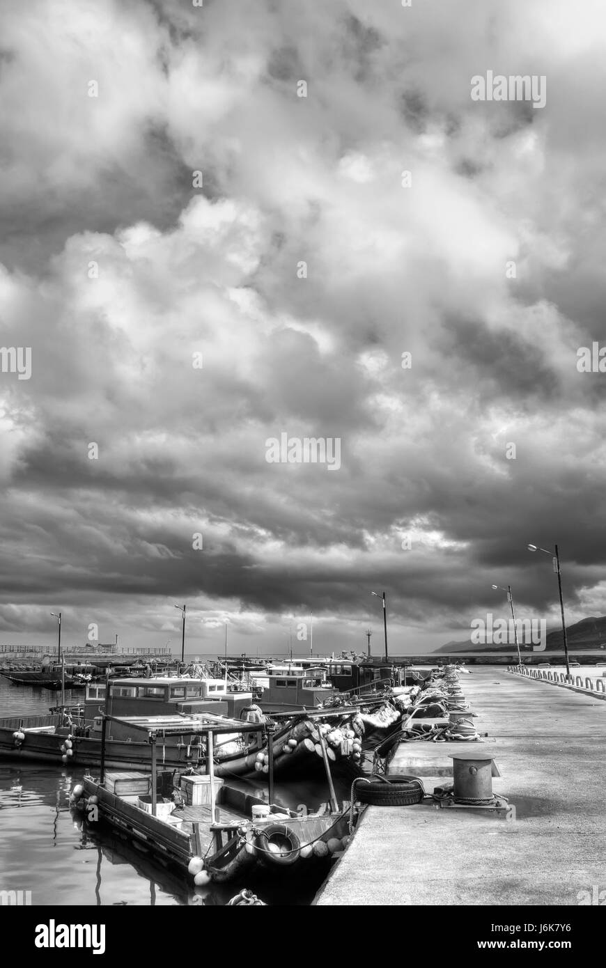 Il cloud esterni barca porta tempesta paesaggio paesaggio di campagna natura firmamento Foto Stock