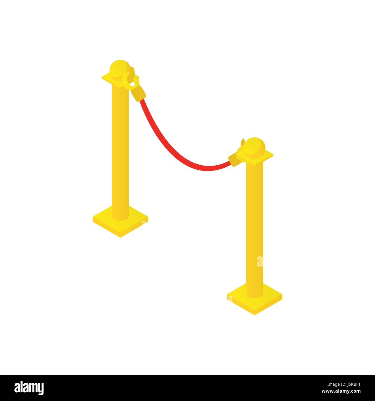 Corda icona barriera, stile cartoon Illustrazione Vettoriale