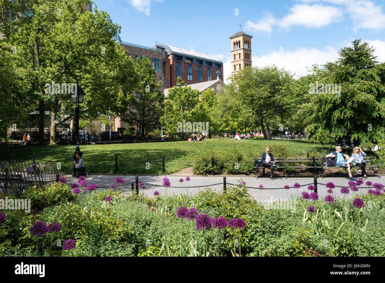 Washington Square Park, Greenwich Village, New York, Stati Uniti d'America Foto Stock