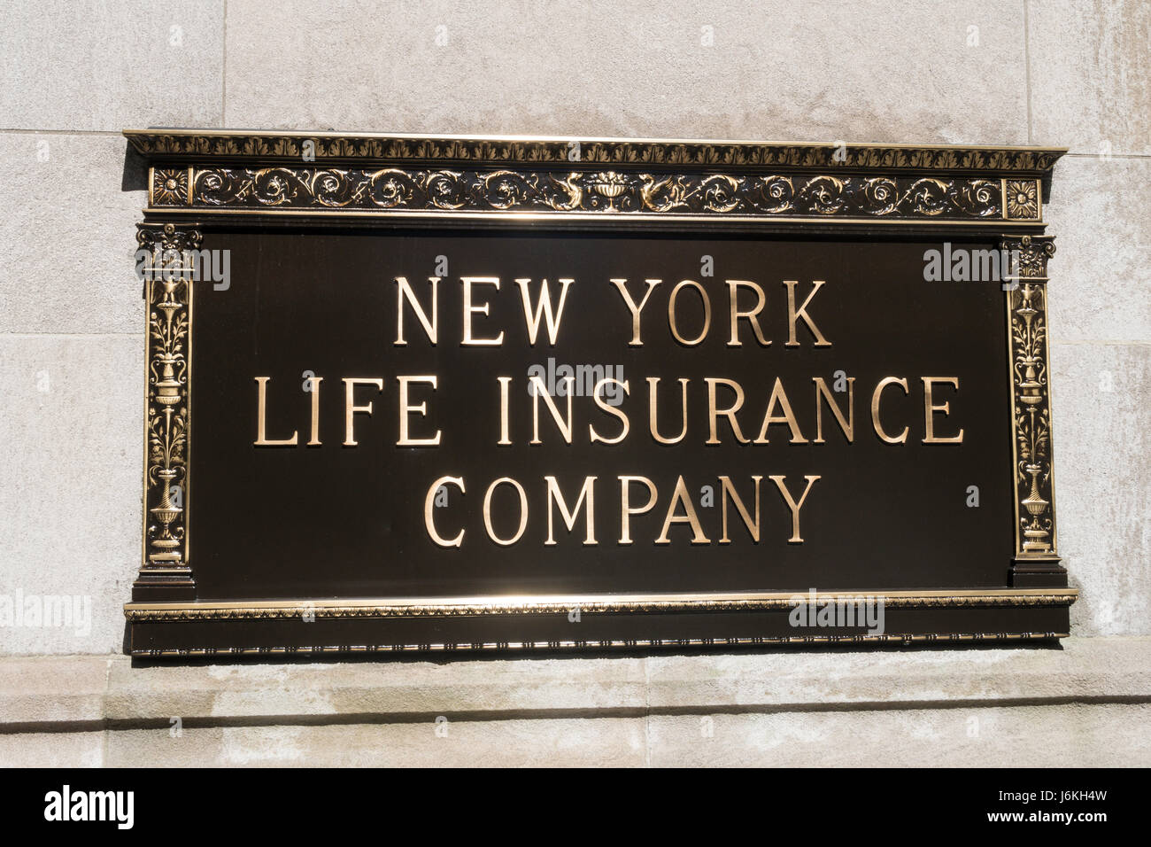 New York Life Insurance Company segno, NYC, STATI UNITI D'AMERICA Foto Stock