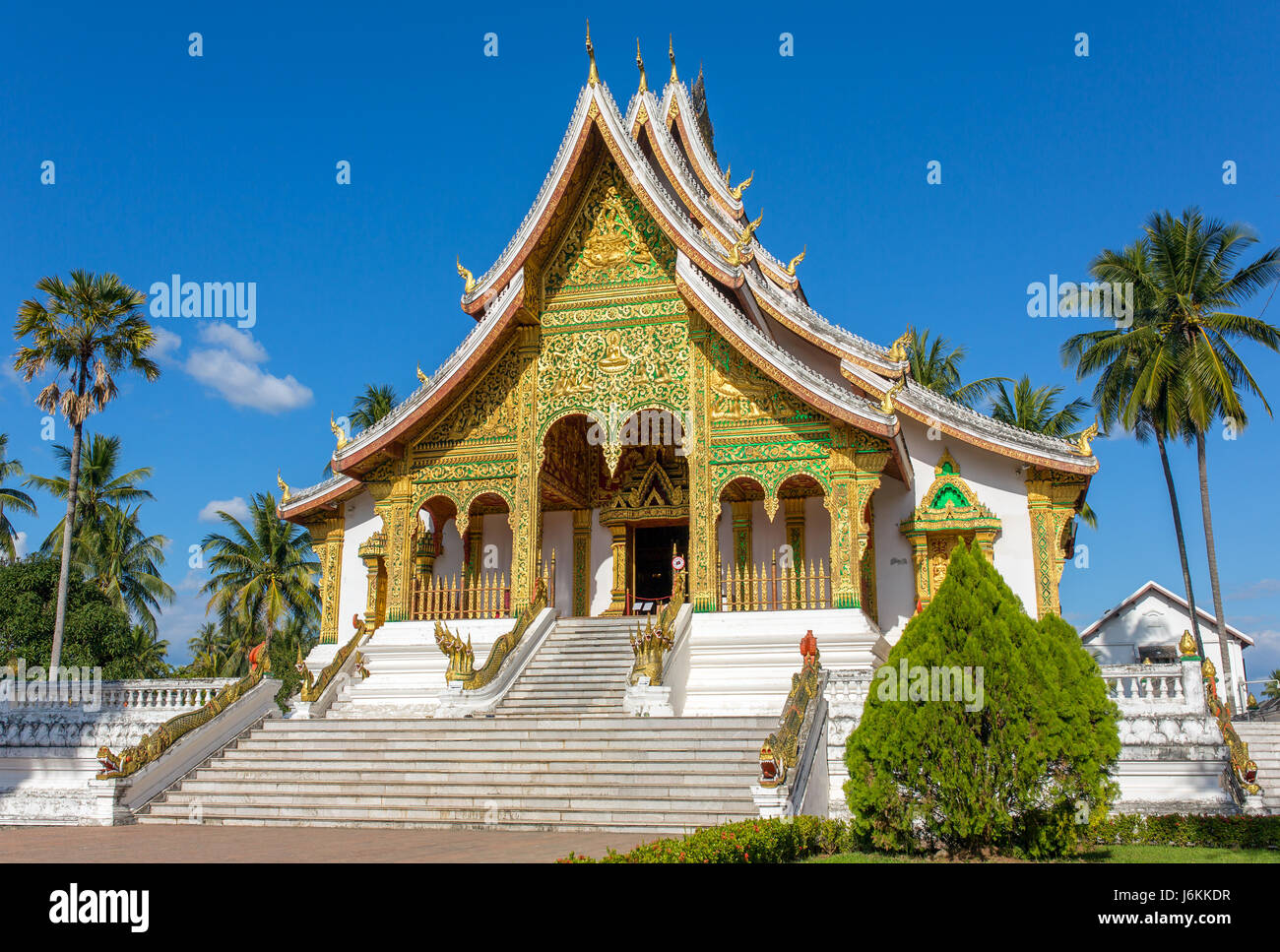 Haw Pha Bang tempio a Luang Prabang, Laos Foto Stock