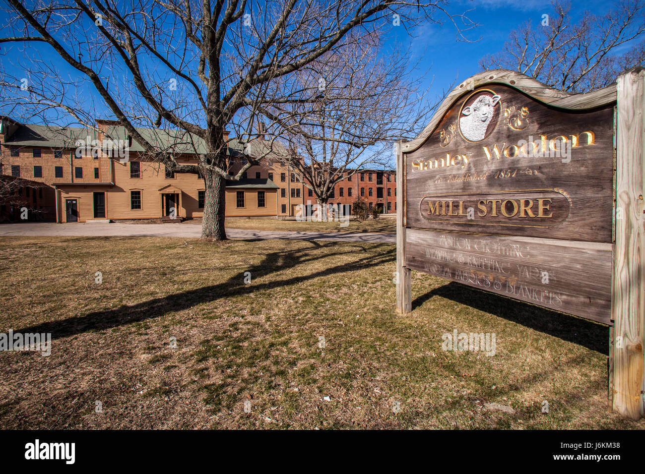 La Stanley Lanificio in Uxbridge, MA Foto Stock