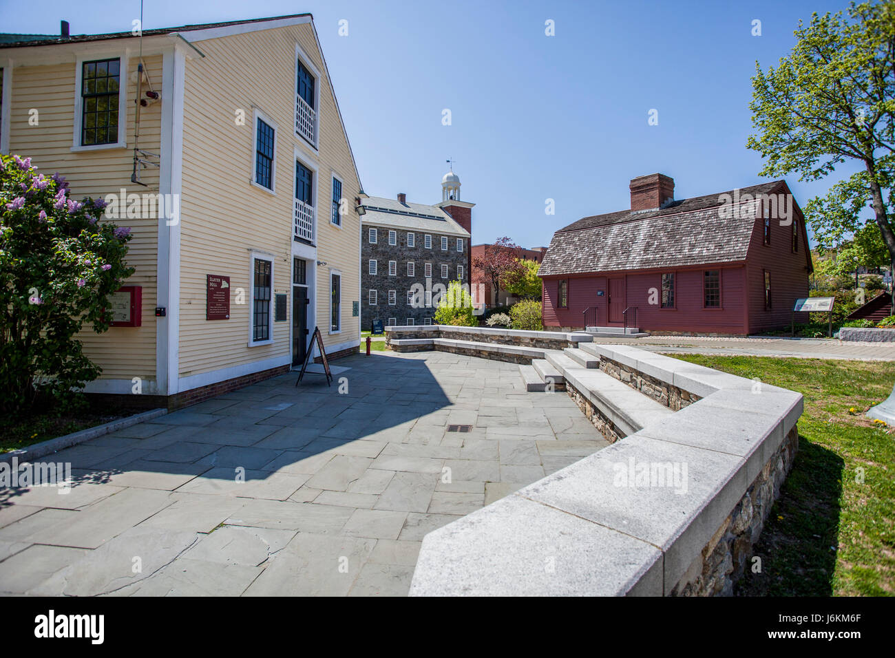 La Slater Mill in Pawtucket, RI - il luogo di nascita della American Rivoluzione Industriale Foto Stock