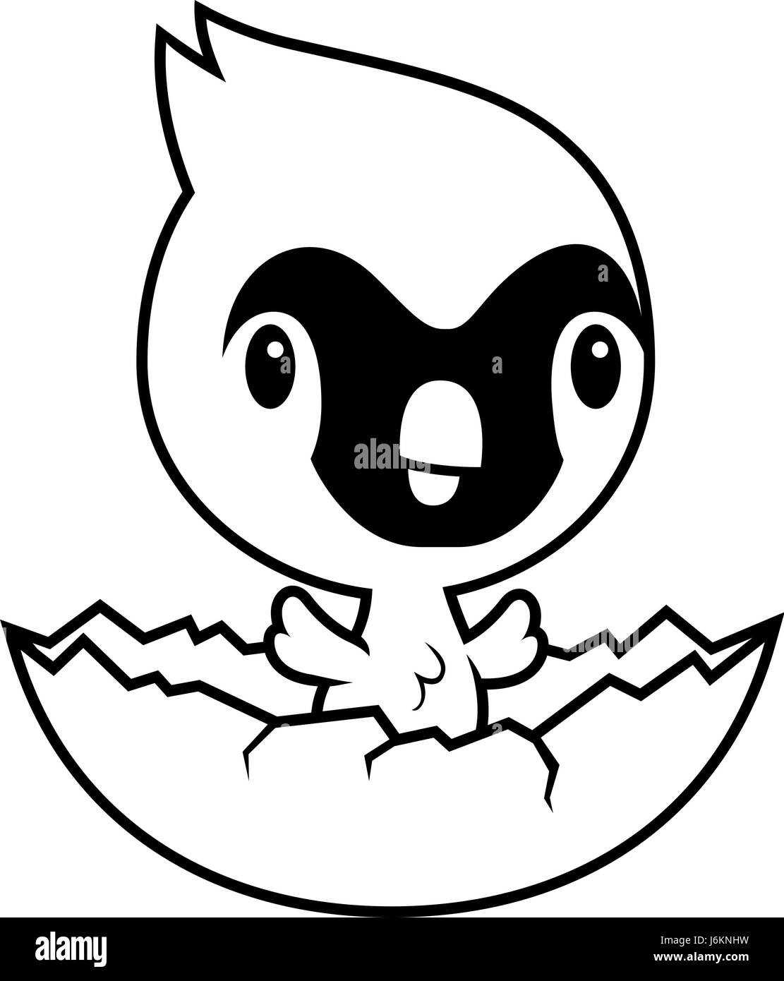 Un cartoon illustrazione di un bambino il cardinale da cova un uovo. Illustrazione Vettoriale