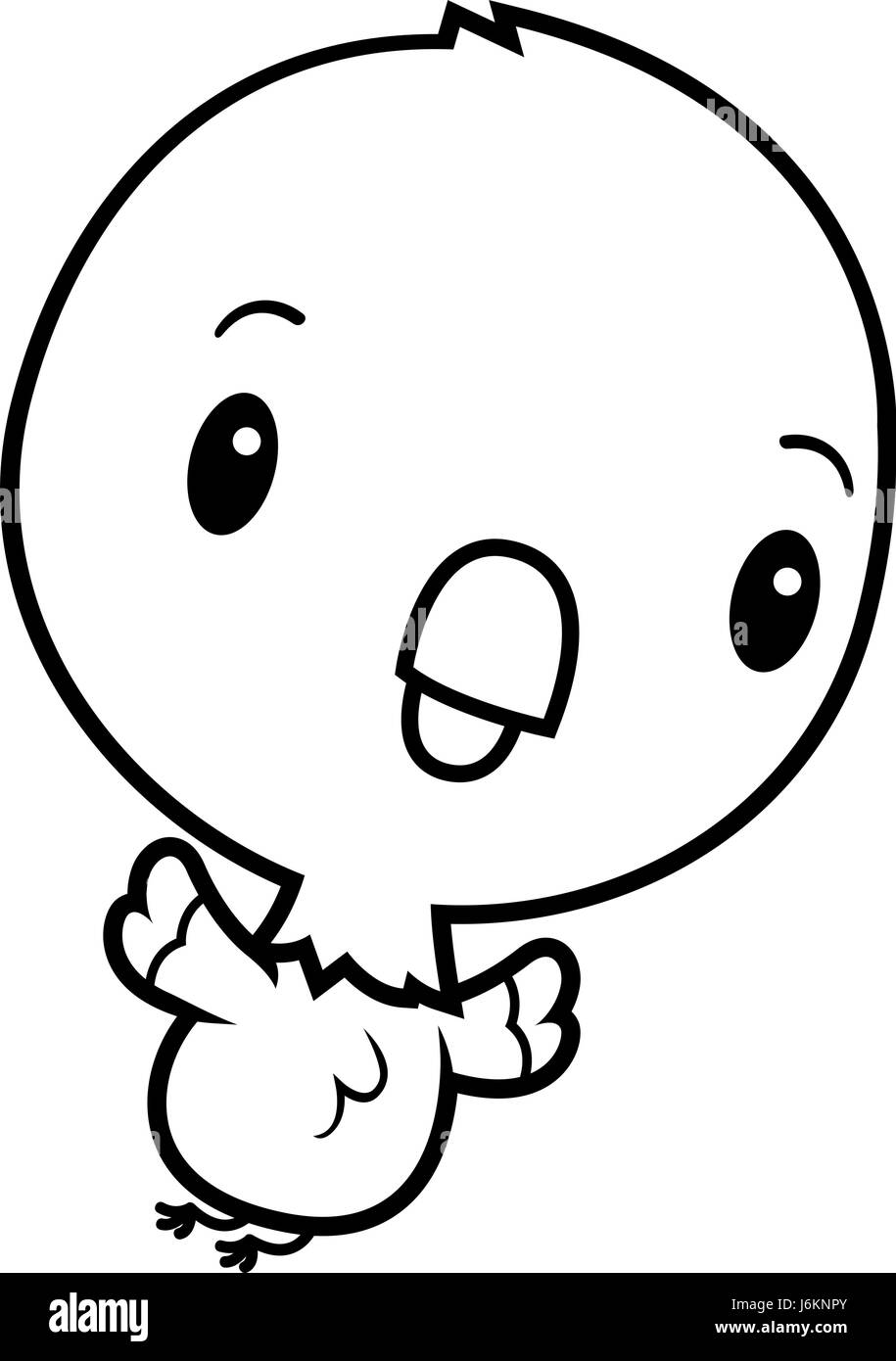 Un cartoon illustrazione di un bambino parrot battenti. Illustrazione Vettoriale