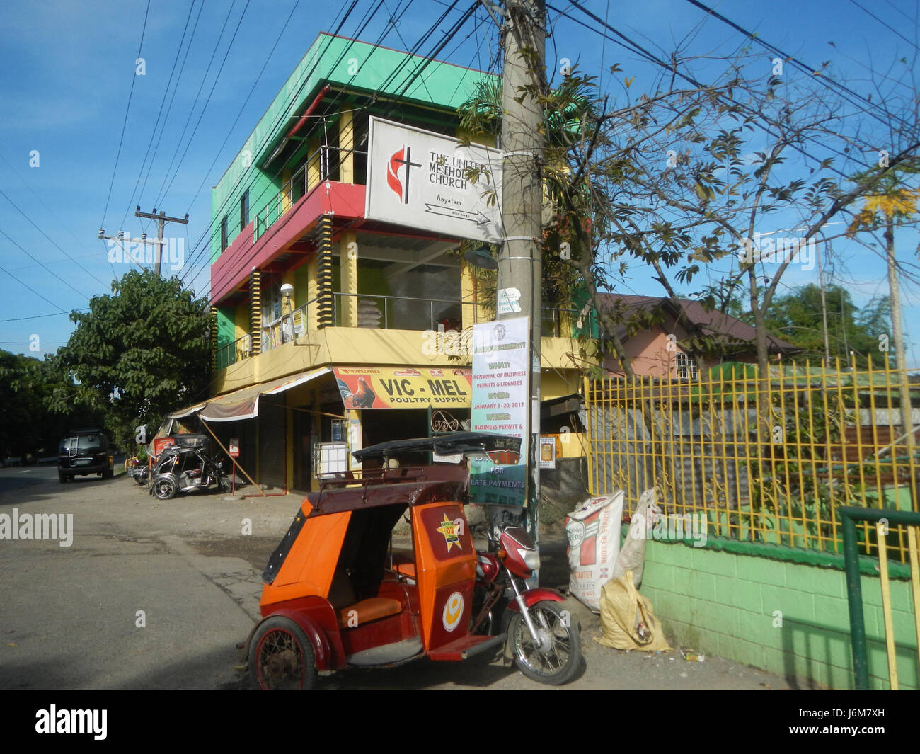 Una fotografia o documentazione storica di una scuola elementare a San Ildefonso, Bulacan, che mostra l'ambiente educativo e l'ambiente della scuola nel 14 ° distretto della regione. Foto Stock