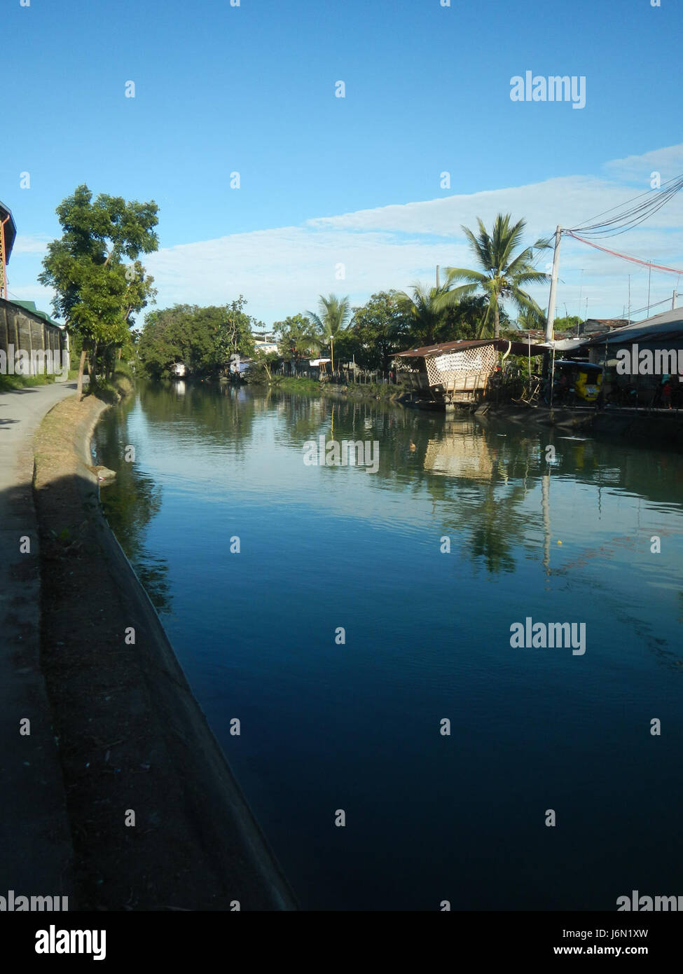 09398 risaie irrigazione Bagong Nayon Baliuag Bulacan ponti stradali 19 Foto Stock