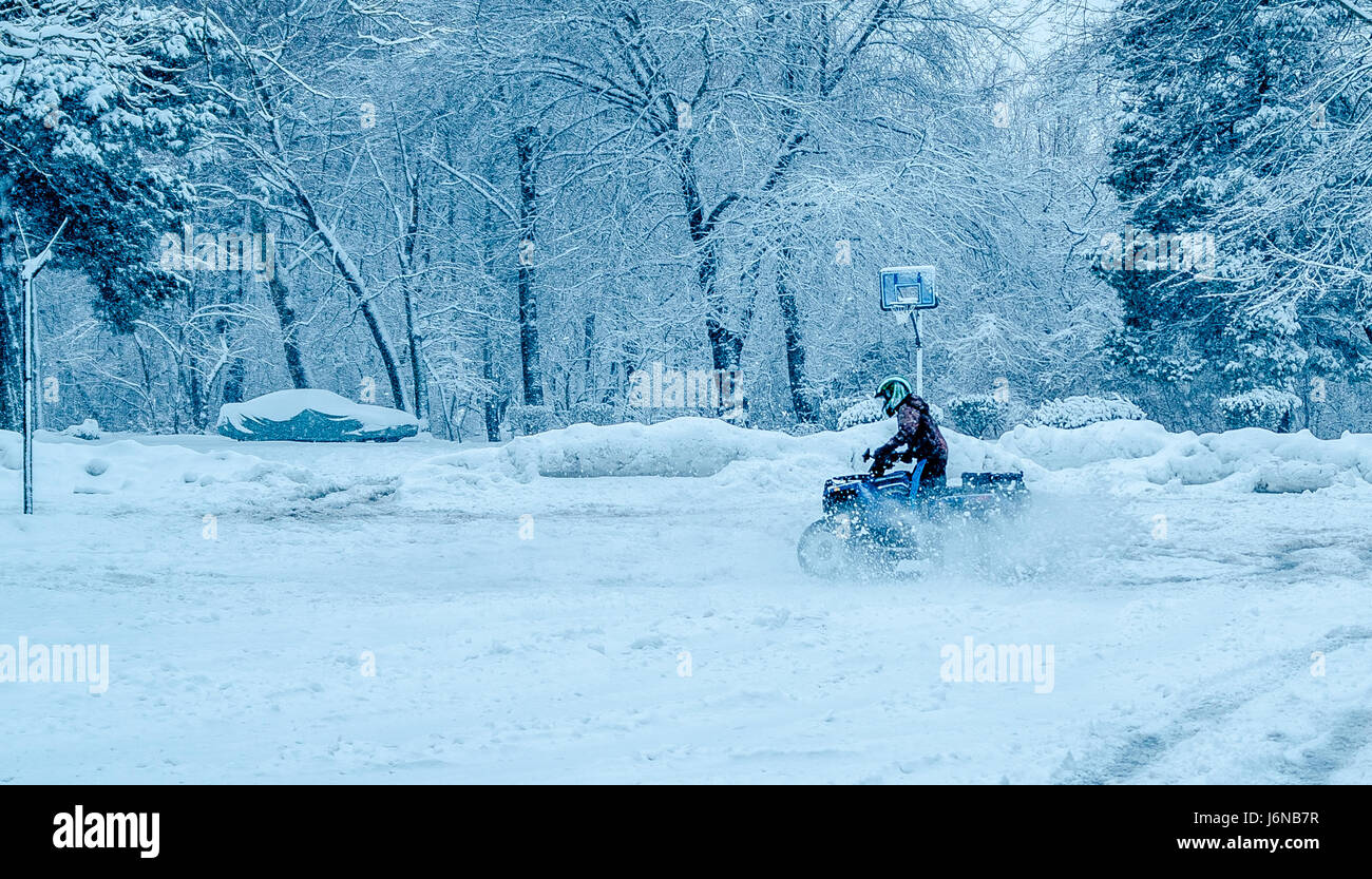 Coperta di neve tutto da cima a fondo Foto Stock