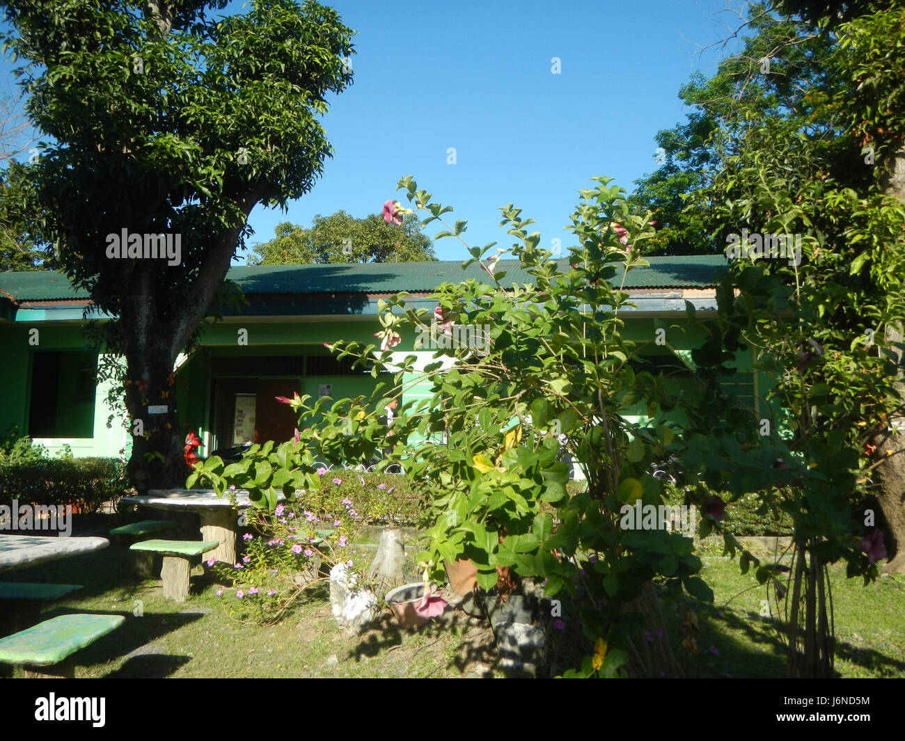 Alexis G. Santos National High School si trova a Liciada, Bustos, Bulacan. Questo istituto educativo serve la comunità locale, fornendo un'istruzione di qualità e favorendo la crescita accademica degli studenti della regione. Foto Stock